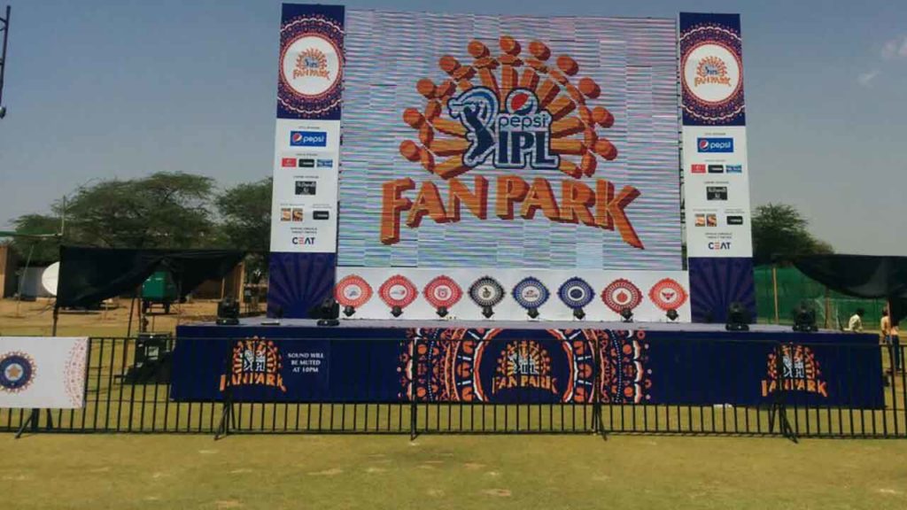 Fan parks at IPL 2020