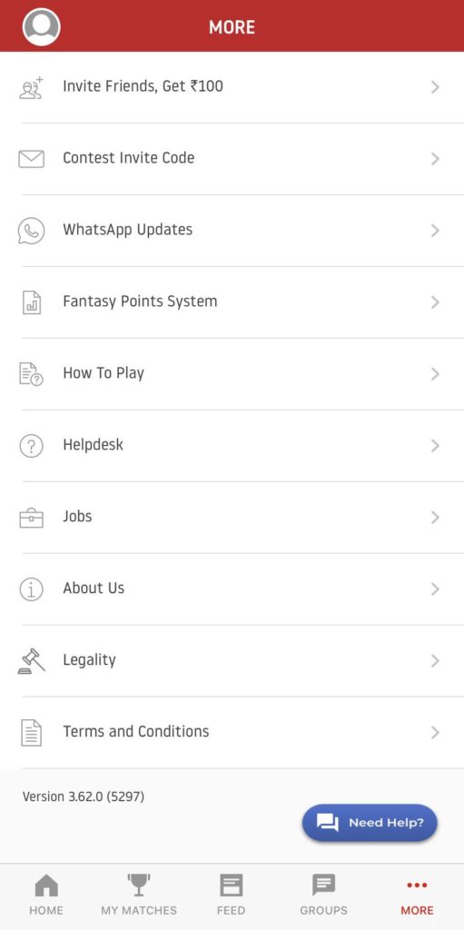 Delete Dream11 Account