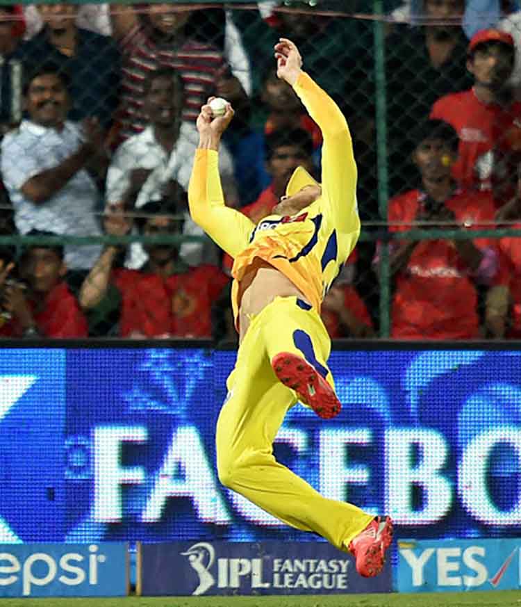 Faf du Plessis dismissed Corey Anderson in IPL 2015