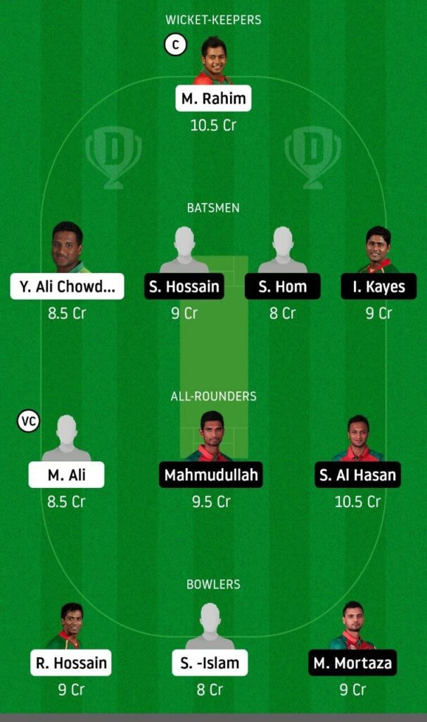 BDH vs GKH Dream11 Team Prediction
