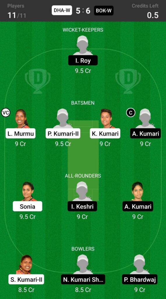 Grand League Team For Bokaro Blossoms vs Dhanbad Daffodils