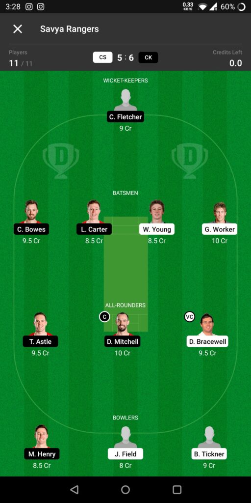 Head To Head Team For Central Stags vs Canterbury