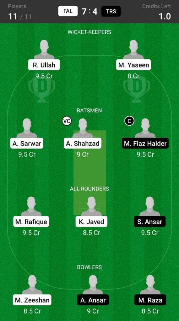 Grand League Team For Falco vs Trinitat Royal Stars