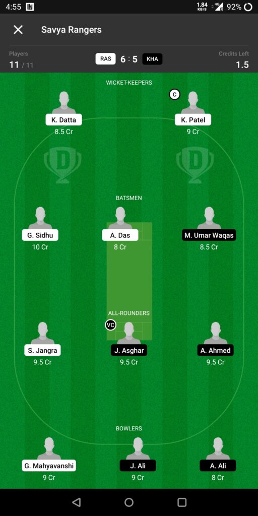 Head To Head Team For Raval Sporting vs Kharian
